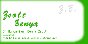 zsolt benya business card